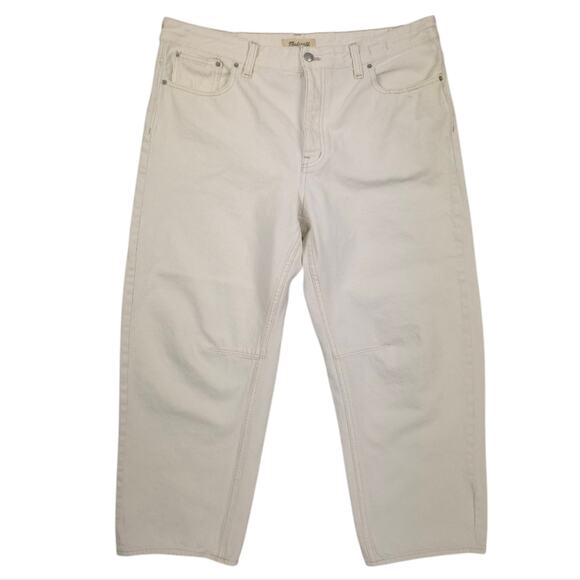 Madewell The Darted Barrel Leg Jean Vintage Canvas Cream - Picture 3 of 10